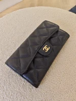 Chanel, Medium Trifold Flap Wallet, Medium, Navy Blue, Very Very  Good - Image 14