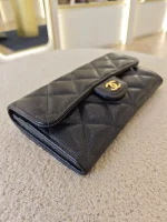Chanel, Medium Trifold Flap Wallet, Medium, Navy Blue, Very Very  Good - Image 15