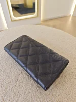 Chanel, Medium Trifold Flap Wallet, Medium, Navy Blue, Very Very  Good - Image 20