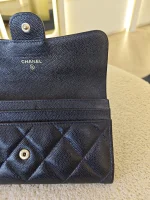 Chanel, Medium Trifold Flap Wallet, Medium, Navy Blue, Very Very  Good - Image 23