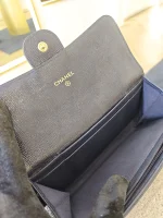 Chanel, Medium Trifold Flap Wallet, Medium, Navy Blue, Very Very  Good - Image 28