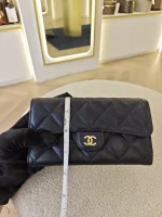 Chanel, Medium Trifold Flap Wallet, Medium, Navy Blue, Very Very  Good - Image 35