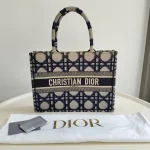 Dior, Book Tote, Medium, Beige, Like New - Image 2