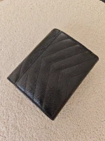 YSL, Cassandre Matelasse Compact Wallet, , Black, Very Very  Good - Image 6