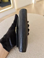 YSL, Cassandre Matelasse Compact Wallet, , Black, Very Very  Good - Image 10