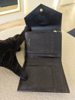 YSL, Cassandre Matelasse Compact Wallet, , Black, Very Very  Good - Image 21