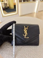 YSL, Cassandre Matelasse Compact Wallet, , Black, Very Very  Good - Image 36