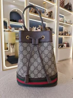 Gucci, Gucci Ophidia GG Bucket Bag, Small, Beige, Like New - Image 5