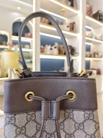 Gucci, Gucci Ophidia GG Bucket Bag, Small, Beige, Like New - Image 6