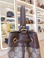 Gucci, Gucci Ophidia GG Bucket Bag, Small, Beige, Like New - Image 9