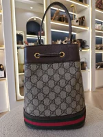Gucci, Gucci Ophidia GG Bucket Bag, Small, Beige, Like New - Image 11