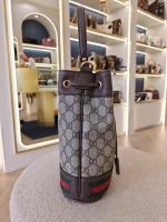 Gucci, Gucci Ophidia GG Bucket Bag, Small, Beige, Like New - Image 14