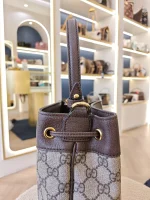Gucci, Gucci Ophidia GG Bucket Bag, Small, Beige, Like New - Image 15