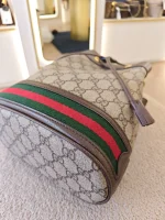 Gucci, Gucci Ophidia GG Bucket Bag, Small, Beige, Like New - Image 23