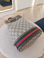 Gucci, Gucci Ophidia GG Bucket Bag, Small, Beige, Like New - Image 24