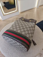 Gucci, Gucci Ophidia GG Bucket Bag, Small, Beige, Like New - Image 26