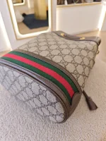 Gucci, Gucci Ophidia GG Bucket Bag, Small, Beige, Like New - Image 27