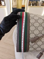 Gucci, Gucci Ophidia GG Bucket Bag, Small, Beige, Like New - Image 33