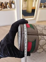 Gucci, Gucci Ophidia GG Bucket Bag, Small, Beige, Like New - Image 36