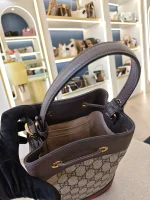 Gucci, Gucci Ophidia GG Bucket Bag, Small, Beige, Like New - Image 45