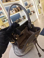 Gucci, Gucci Ophidia GG Bucket Bag, Small, Beige, Like New - Image 46