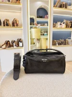 Prada, Prada Soft Lux Leather Shoulder Bag, , Black, Very Like New - Image 5