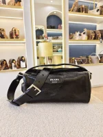 Prada, Prada Soft Lux Leather Shoulder Bag, , Black, Very Like New - Image 6