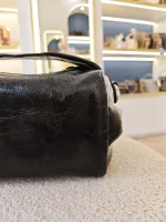 Prada, Prada Soft Lux Leather Shoulder Bag, , Black, Very Like New - Image 14