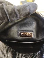 Prada, Prada Soft Lux Leather Shoulder Bag, , Black, Very Like New - Image 39