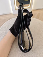 Prada, Prada Soft Lux Leather Shoulder Bag, , Black, Very Like New - Image 46