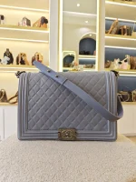 Chanel, Chanel Boy 28, 11", Grey, Very Very  Good - Image 4