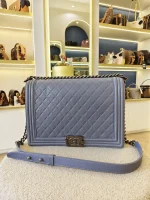 Chanel, Chanel Boy 28, 11", Grey, Very Very  Good - Image 5