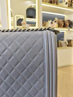 Chanel, Chanel Boy 28, 11", Grey, Very Very  Good - Image 7