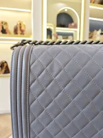Chanel, Chanel Boy 28, 11", Grey, Very Very  Good - Image 9