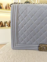 Chanel, Chanel Boy 28, 11", Grey, Very Very  Good - Image 10