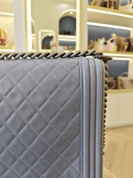 Chanel, Chanel Boy 28, 11", Grey, Very Very  Good - Image 14