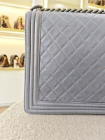 Chanel, Chanel Boy 28, 11", Grey, Very Very  Good - Image 16