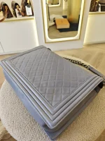 Chanel, Chanel Boy 28, 11", Grey, Very Very  Good - Image 34