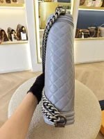 Chanel, Chanel Boy 28, 11", Grey, Very Very  Good - Image 36