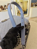 Chanel, Chanel Boy 28, 11", Grey, Very Very  Good - Image 47