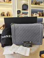 Chanel, Chanel Boy 28, 11", Grey, Very Very  Good - Image 64