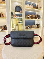 Gucci, GG Supreme Black Belt Bag, , Black, Very Very  Good - Image 2