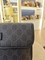 Gucci, GG Supreme Black Belt Bag, , Black, Very Very  Good - Image 4