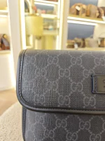 Gucci, GG Supreme Black Belt Bag, , Black, Very Very  Good - Image 7