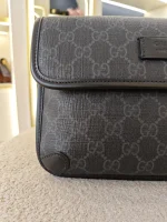 Gucci, GG Supreme Black Belt Bag, , Black, Very Very  Good - Image 8