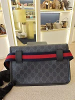 Gucci, GG Supreme Black Belt Bag, , Black, Very Very  Good - Image 9