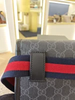 Gucci, GG Supreme Black Belt Bag, , Black, Very Very  Good - Image 11