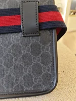 Gucci, GG Supreme Black Belt Bag, , Black, Very Very  Good - Image 12