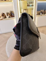 Gucci, GG Supreme Black Belt Bag, , Black, Very Very  Good - Image 21