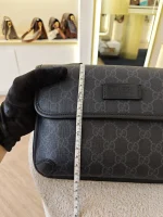 Gucci, GG Supreme Black Belt Bag, , Black, Very Very  Good - Image 44